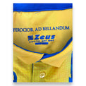 Dettaglio colletto interno "Ferocior ad Bellandum" maglia Frosinone Home 2019-20 Zeus – taglia L – Francesco Verde N.4