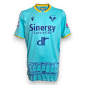 Fronte maglia Hellas Verona Third 2022-23 Match Worn Simone Verdi numero 7 – Macron – sponsor Sinergy Luce e Gas e dr – Arena di Verona – Serie A