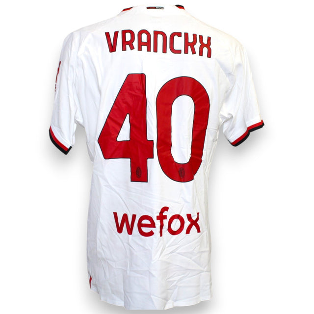 Retro maglia AC Milan Away 2022-23 Player Issued Aster Vranckx numero 40 – Puma Emirates – Serie A – taglia L