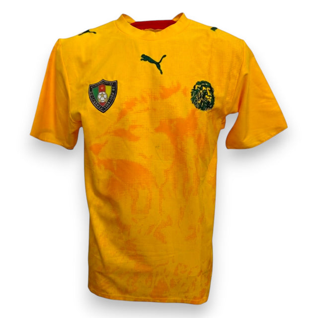 Maglia Camerun Third 2018 Puma fronte stemma FECAFOOT leone verde