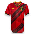 Maglia Belgio Home 2020-21 Adidas fronte – design pennellata diagonale – stemma Royal Belgian Football Association