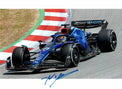 Fotografia autografata Nyck de Vries Williams Racing numero 45 Formula 1 in pista – autografo originale pennarello blu – 20,3x15,1 cm – condizioni Excellent