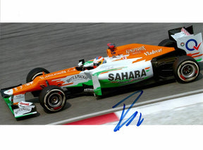 Fotografia autografata Paul Di Resta Force India VJM05 Formula 1 2012 – autografo pennarello blu – 15x20 cm – condizioni Excellent