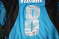 Dettaglio numero 8 maglia Udinese Third 2005-06 Player Issued Vidigal – stampa argentata con segni d'uso – Lotto