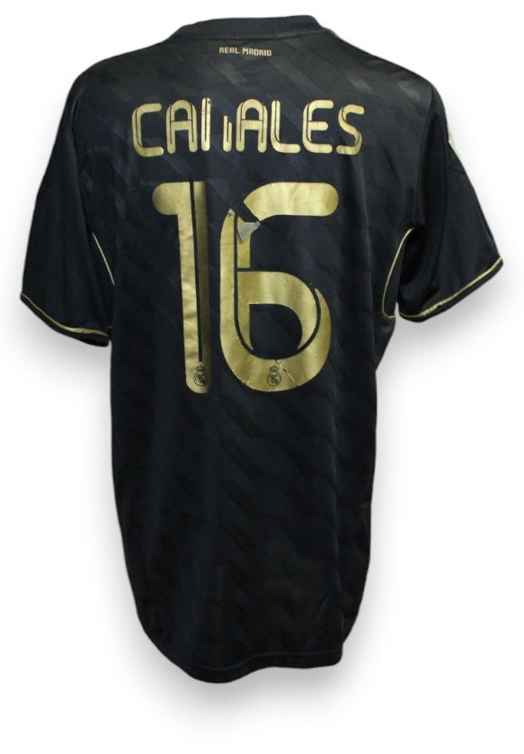 Retro maglia Real Madrid Away 2011-12 nameset Canales 16 oro – Adidas – La Liga – design nero oro cimelio originale