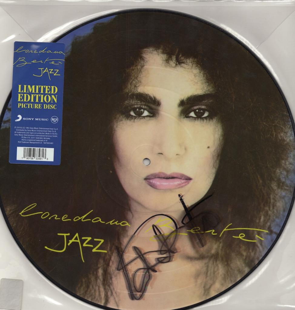 Loredana Bertè Jazz Picture Disc Limited Edition Sony Music RCA 1983 – vinile autografato originale in busta trasparente