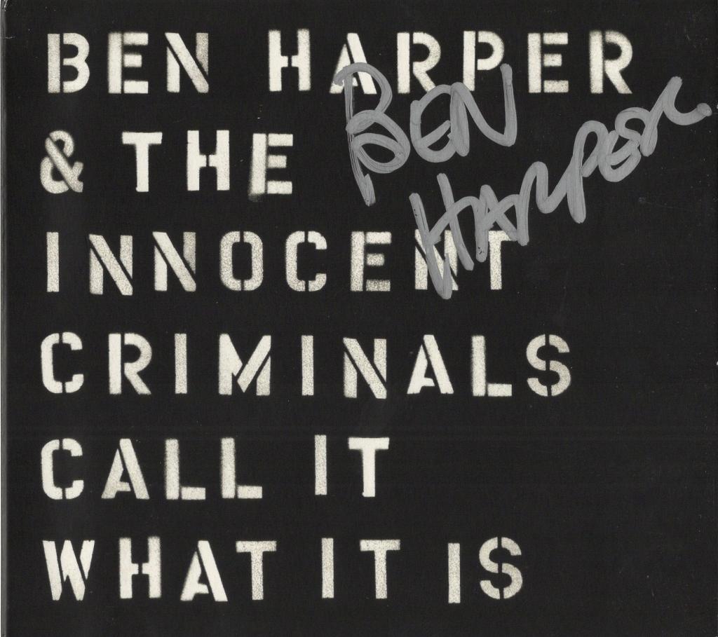 CD autografato Ben Harper & The Innocent Criminals – Call It What It Is Stax 2016 – copertina nera con autografo originale pennarello argento – condizioni Excellent – COA incluso