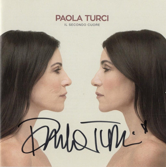 Dettaglio copertina CD autografato Paola Turci – Il Secondo Cuore – autografo originale pennarello nero ampio e leggibile – COA acquistabile