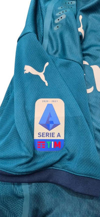 Dettaglio badge Serie A TIM 2020-2021 maglia AC Milan Third Player Issued – Puma – Diego Laxalt N.93