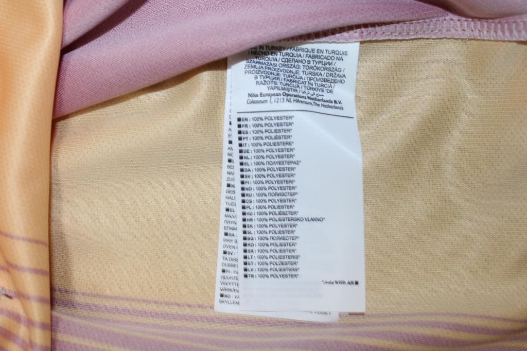 Etichetta interna maglia Galatasaray Player Issued 2014-15 Nike – 100% Polyester – Made in Turkey