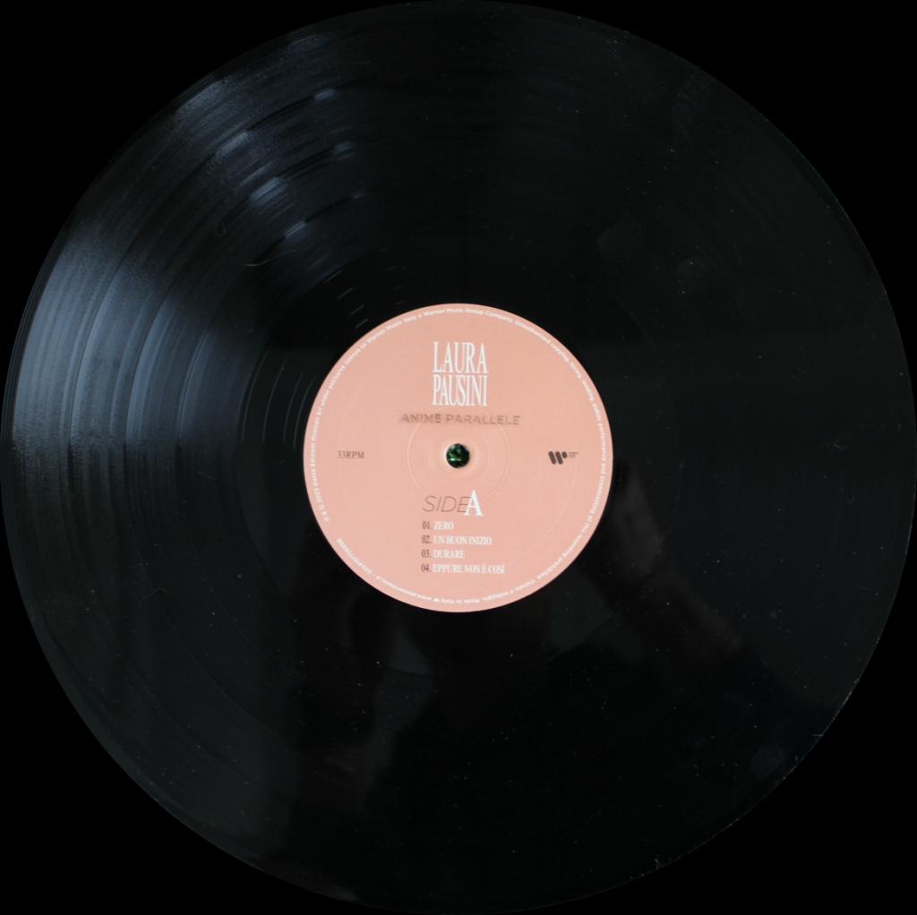 Disco Side A vinile Laura Pausini Anime Parallele 2023 – 33 rpm – etichetta rosa Warner Music Italy