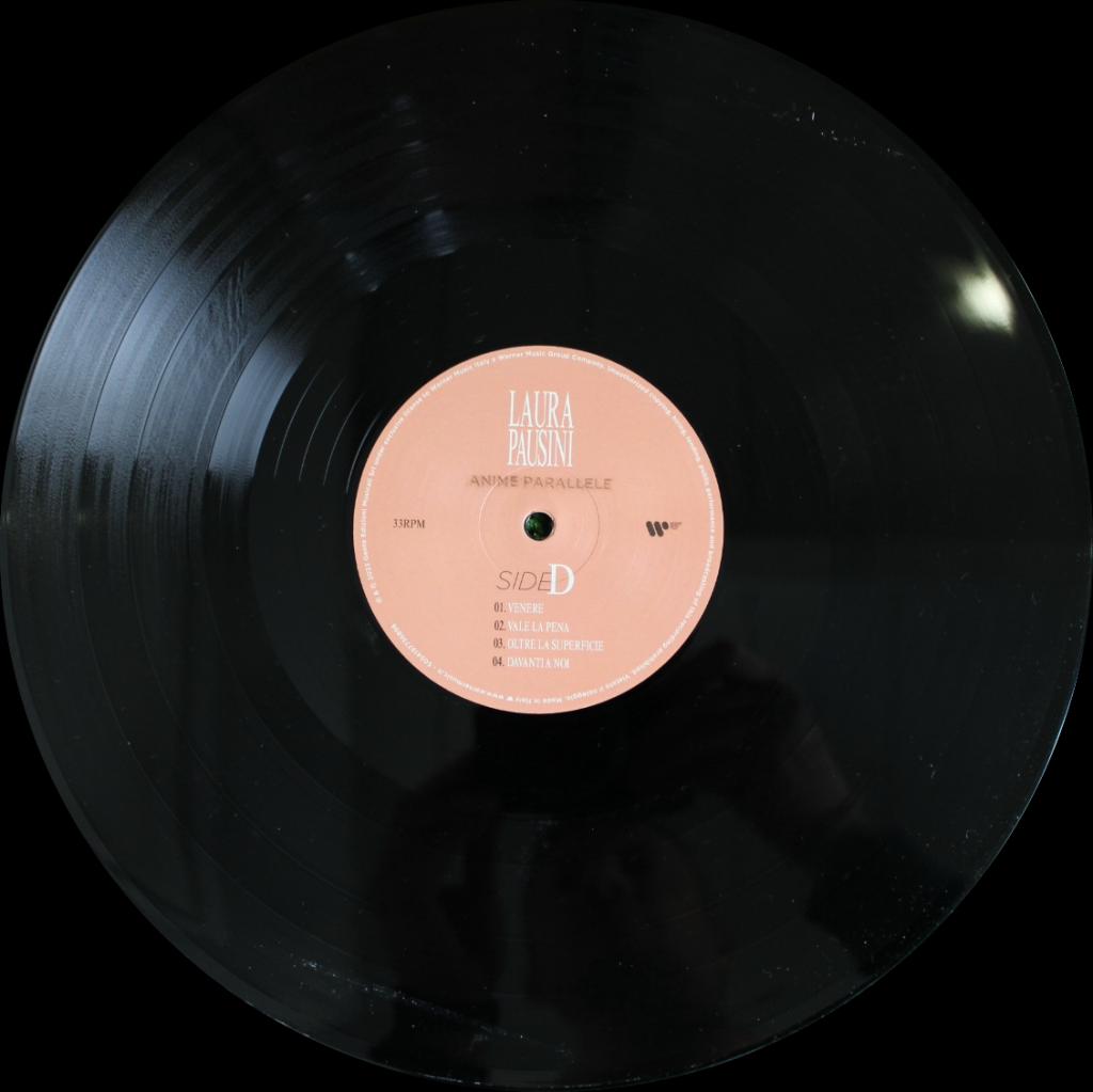 Disco Side D vinile Laura Pausini Anime Parallele 2023 – 33 rpm – etichetta rosa Warner Music Italy