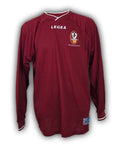Maglia Arezzo Home 2003-04 Store amaranto manica lunga – Legea – stemma Arezzo Calcio – condizioni Good