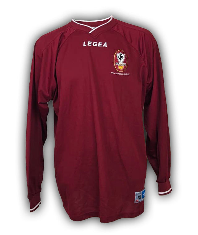 Maglia Arezzo Home 2003-04 Store amaranto manica lunga – Legea – stemma Arezzo Calcio – condizioni Good