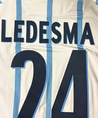 Dettaglio nome e numero maglia SS Lazio Third 2014-15 – Ledesma 24 – font ufficiale Macron – Serie A