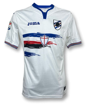 Maglia UC Sampdoria Away 2016-17 Player Issued – Joma – design pennellate blucerchiate – patch Serie A TIM – condizioni Good