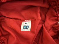 Etichetta interna pantaloncini vintage NR rossi Made in Italy taglia 11 – autografati Franco Baresi
