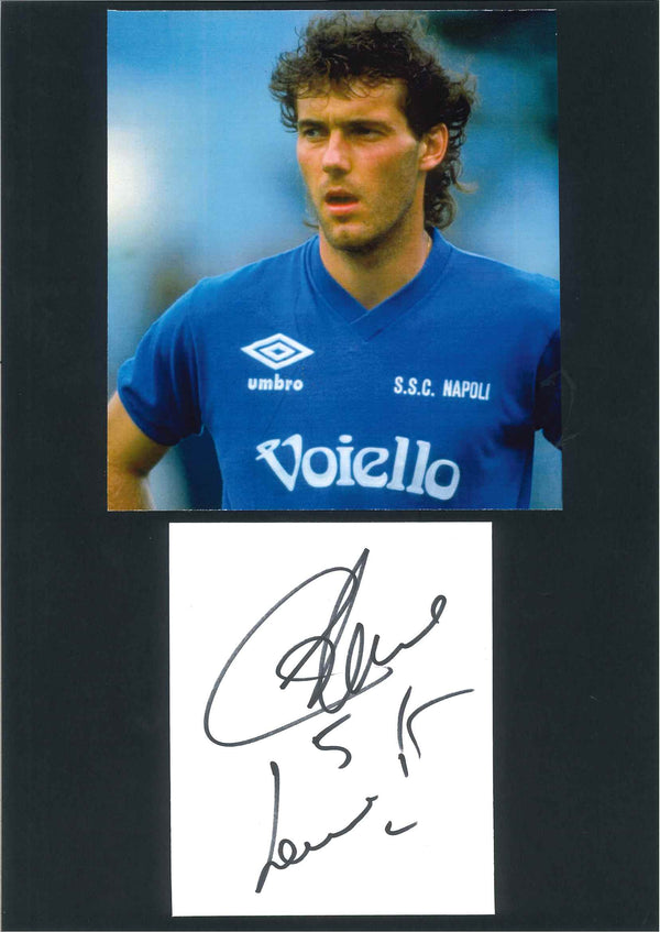 Autografo Laurent Blanc su Cartoncino – Ex Napoli e Nazionale Francese – 15x10,3 cm – COA Disponibile