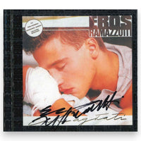 Copertina CD Cuori Agitati con autografo originale di Eros Ramazzotti a pennarello nero