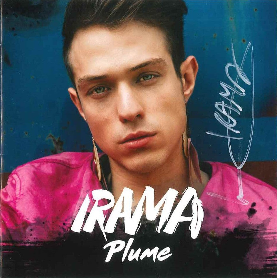 CD autografato Irama Plume – copertina firmata a pennarello argento – autografo originale Warner 2018