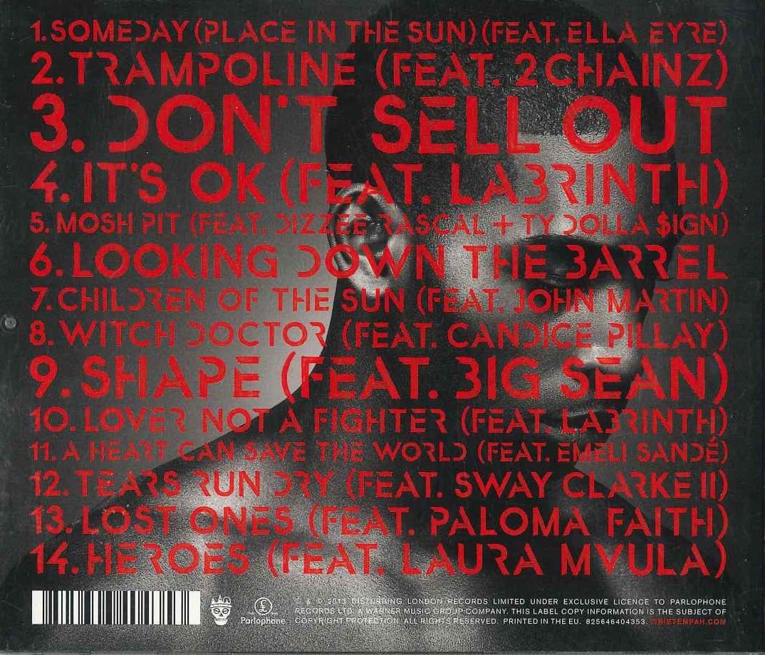 Retro CD Tinie Tempah Demonstration – tracklist 14 brani – feat 2 Chainz Labrinth Big Sean – Parlophone 2013