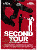 Locandina autografata Second Tour film Albert Dupontel – firma originale Cécile de France pennarello dorato – 30,4x20,1 cm – condizioni Excellent