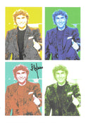 Fotografia autografata Stefano D'Orazio illustrazione pop art quadricroma stile Warhol – firma originale pennarello nero – 30x21 cm – condizioni Excellent