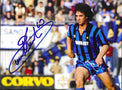 Foto autografata Evaristo Beccalossi – maglia Inter 1981-82 Inno-Hit Mecsport numero 10 – autografo originale pennarello blu – COA incluso