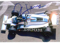 Foto autografata Miguel Ángel Guerra alla guida della Osella Denim numero 31 in F1 1981 – autografo originale pennarello blu – condizioni Excellent
