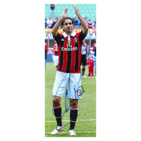 Alessandro Nesta AC Milan autografato – foto firma originale a pennarello blu – maglia numero 13 San Siro adidas