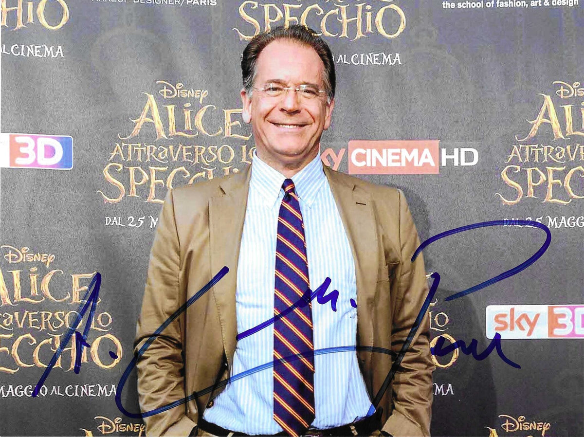 Fotografia autografata Alessandro Cecchi Paone photocall Alice Disney – autografo blu originale – MTM Memorabilia