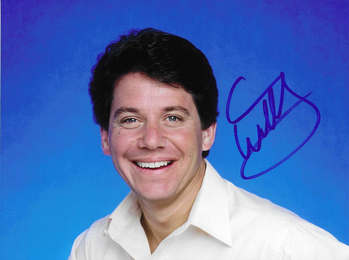 Fotografia autografata Anson Williams Potsie Happy Days ritratto – autografo blu originale – MTM Memorabilia