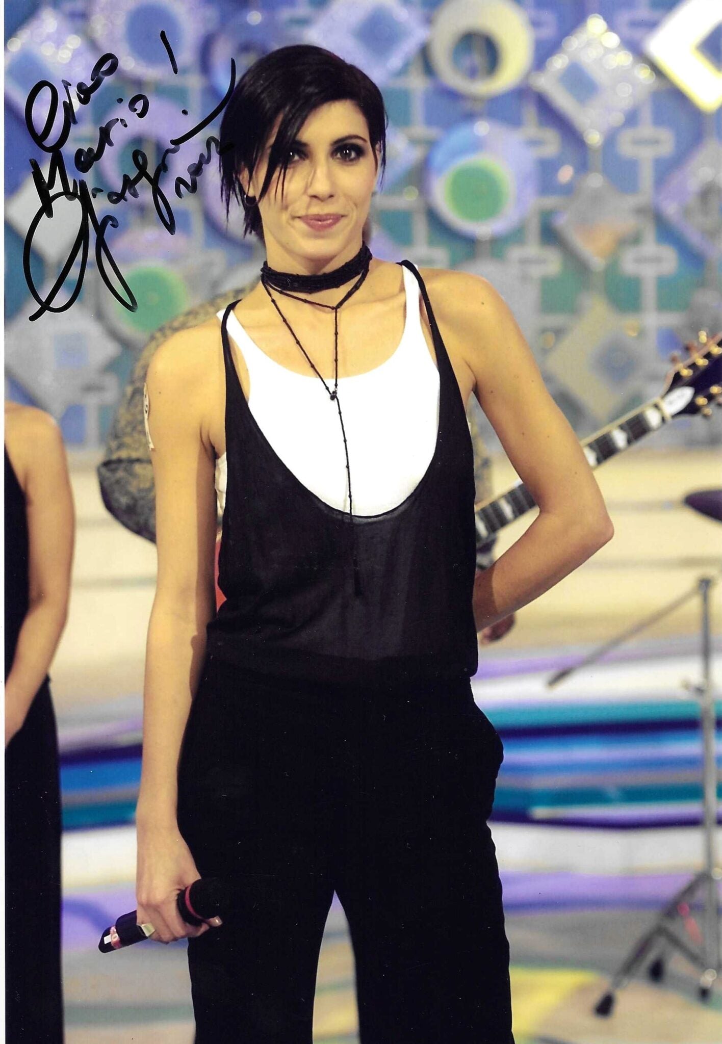 Fotografia autografata Giorgia dedica personale apparizione tv – autografo originale – MTM Memorabilia