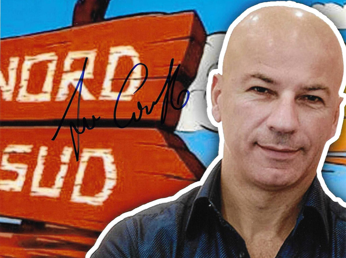 Fotografia autografata Giovanni Cacioppo ritratto comico – autografo nero originale – MTM Memorabilia