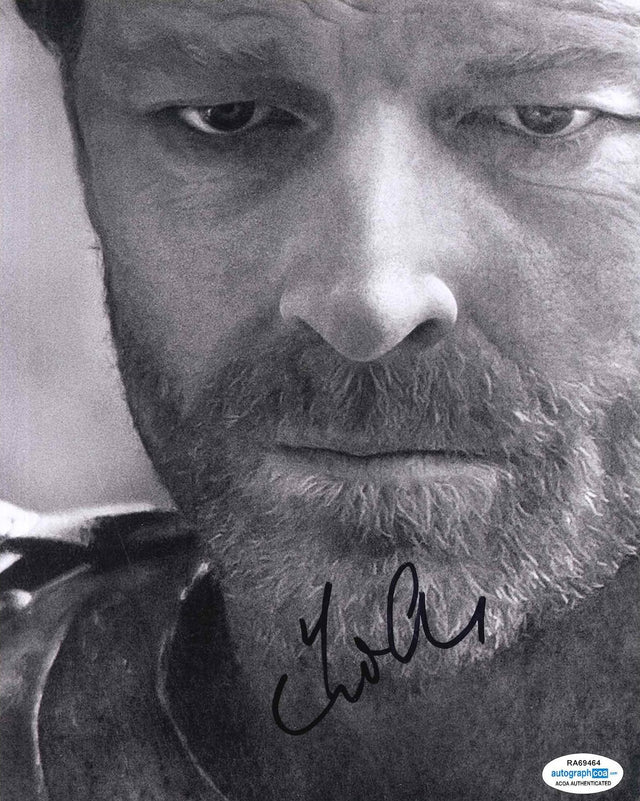 Fotografia autografata Iain Glen Ser Jorah Game of Thrones – ritratto intenso bianco e nero – autografo originale pennarello nero – doppio COA – condizioni Excellent