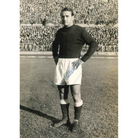 Fotografia autografata Juan Carlos Tacchi su sfondo bianco – calciatore argentino del Torino – autografo originale penna blu – cimelio vintage da collezione