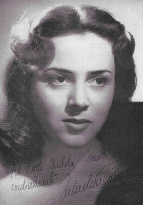 Fotografia vintage autografata Jula De Palma dedica originale anni 50 – cantante jazz – MTM Memorabilia