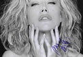 Fotografia autografata Nancy Brilli ritratto artistico bianco e nero – autografo blu originale – MTM Memorabilia