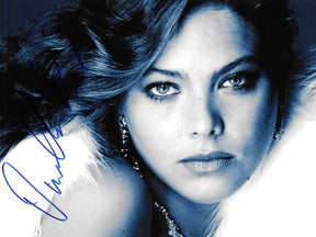 Fotografia autografata Ornella Muti ritratto artistico viraggio blu – autografo blu originale – MTM Memorabilia