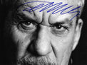 Fotografia autografata Paolo Conte primo piano bianco e nero – autografo blu originale – MTM Memorabilia