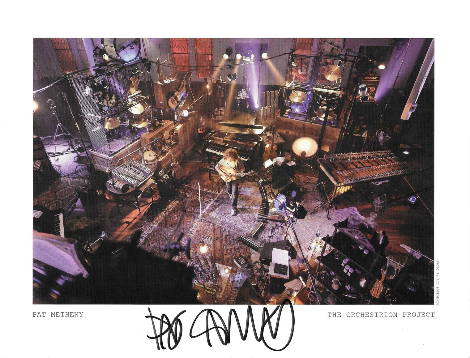 Fotografia autografata Pat Metheny The Orchestrion Project 2010 – firma originale chitarrista jazz – MTM Memorabilia