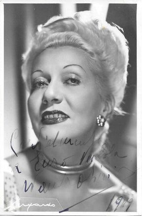 Fotografia vintage autografata Wanda Osiris dedica datata 1949 – diva rivista italiana – MTM Memorabilia