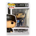 Funko POP Racing numero 13 Kimi Antonelli autografato originale pennarello blu – Mercedes-AMG Petronas F1 Team – COA Associazione Autografia incluso