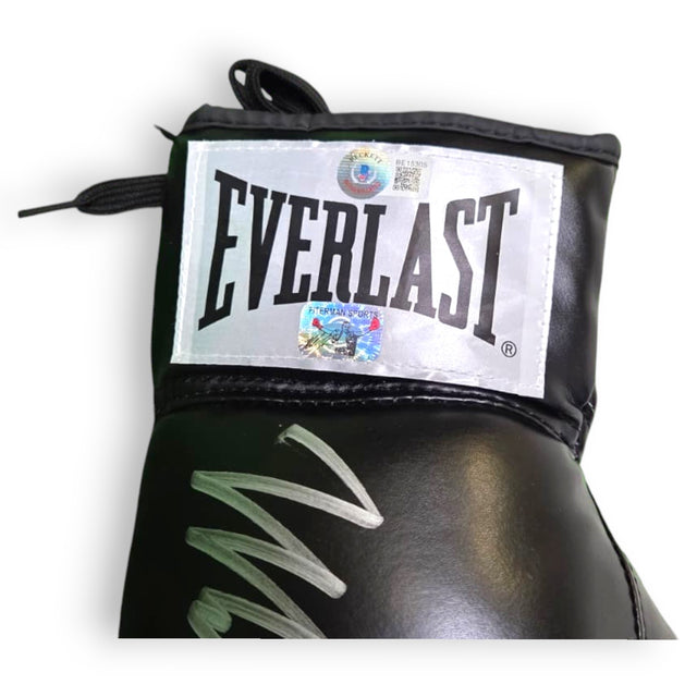 Etichetta Everlast originale con sticker di sicurezza Beckett – guantone Mike Tyson