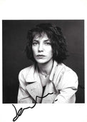 Fotografia autografata Jane Birkin ritratto in bianco e nero – firma originale pennarello nero – 15,1x10,8 cm – condizioni Excellent