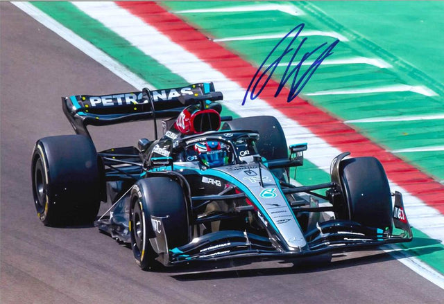 Fotografia autografata Kimi Antonelli Mercedes F1 GP Emilia-Romagna Imola 2025 – 29x20 cm – autografo originale pennarello blu – COA Associazione Autografia incluso