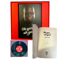 Copertina libro Oh Yes Oh Yes Carl Cox con dettaglio pagina firmata e numerata