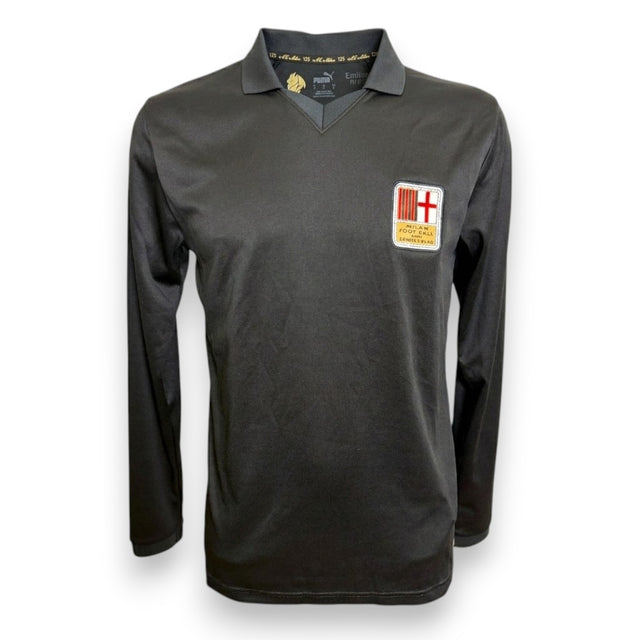 Maglia AC Milan 125 anniversario portiere nera Puma – vecchio stemma Milan Foot-Ball and Cricket Club – taglia S – condizioni Excellent