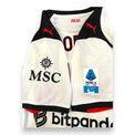 Dettaglio patch MSC e Serie A Enilive manica maglia AC Milan Away 2025-26
