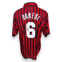 Retro maglia AC Milan retro 1995-96 nameset Baresi numero 6 autografato – firma originale – sponsor Opel